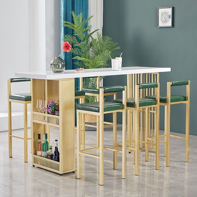 1/2/7 Pieces Pub Dining Set Rectangular Table and Stool Set for Dining Room