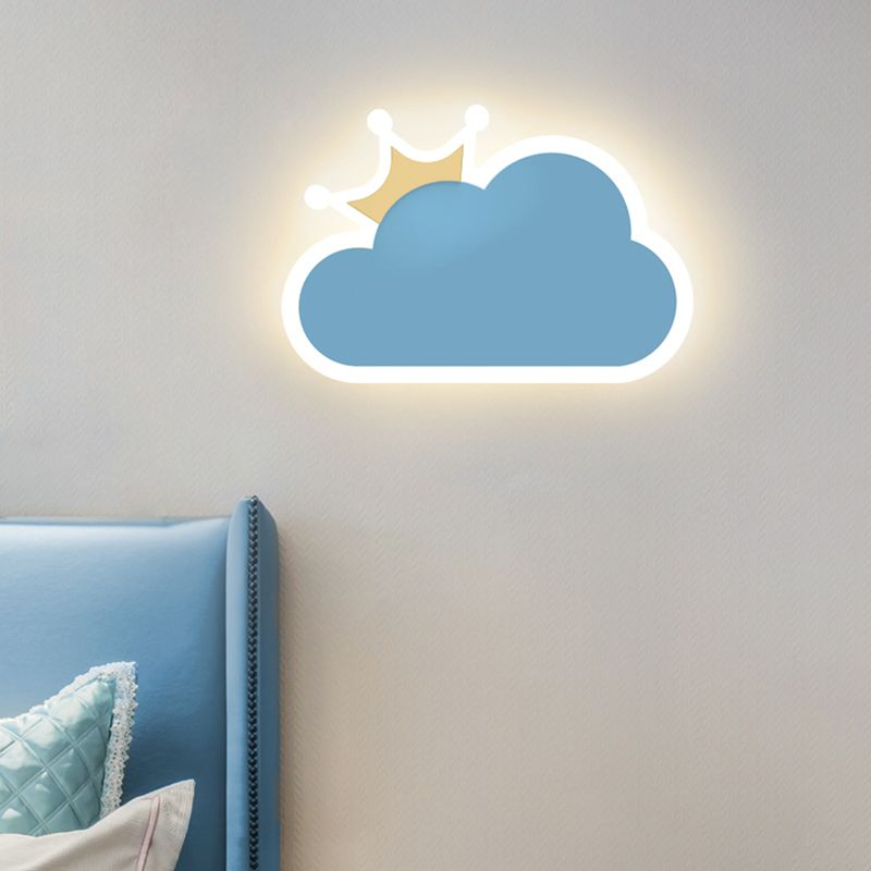 Speciale a parete a LED semplice macaron forma nuvola di supporto a parete in metallo lampada