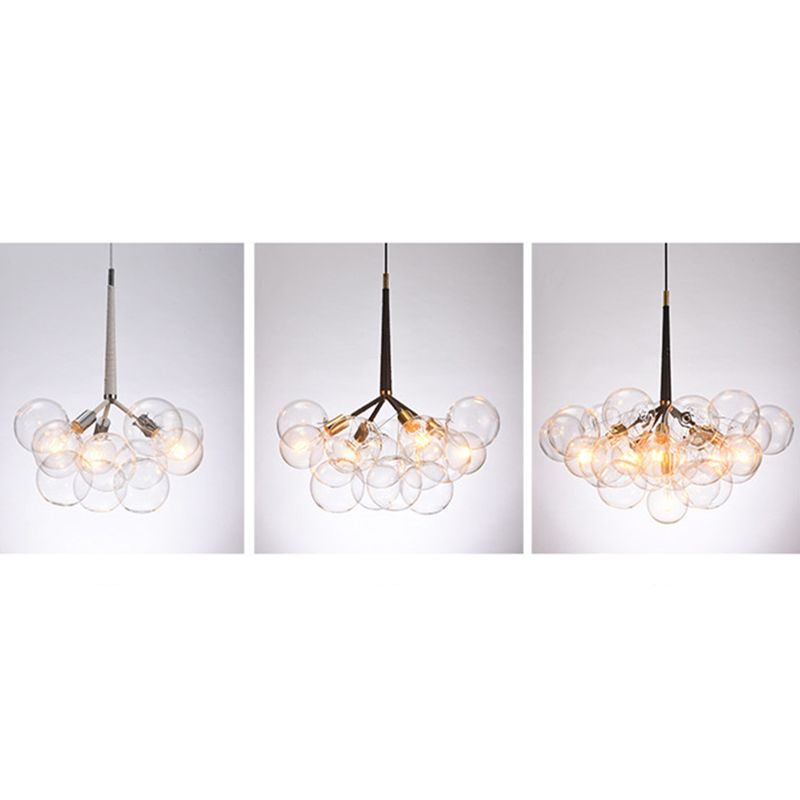 Bubbles Glass Pendant Lighting Fixture Minimalist Style Chandelier Pendant Light