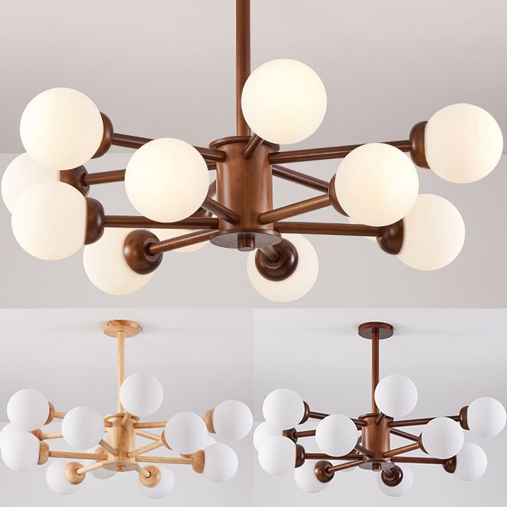 Lámparas de lámpara de lámpara de globo modernas lámparas colgantes colgantes de múltiples cabezas con sombra de vidrio