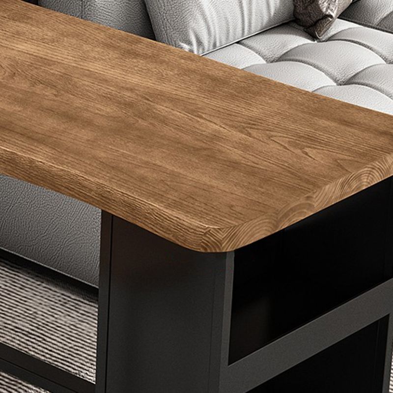 Trestle Base Bar Table Set 1/3 Pcs Solid Wood and Metal Bar Table and Stools