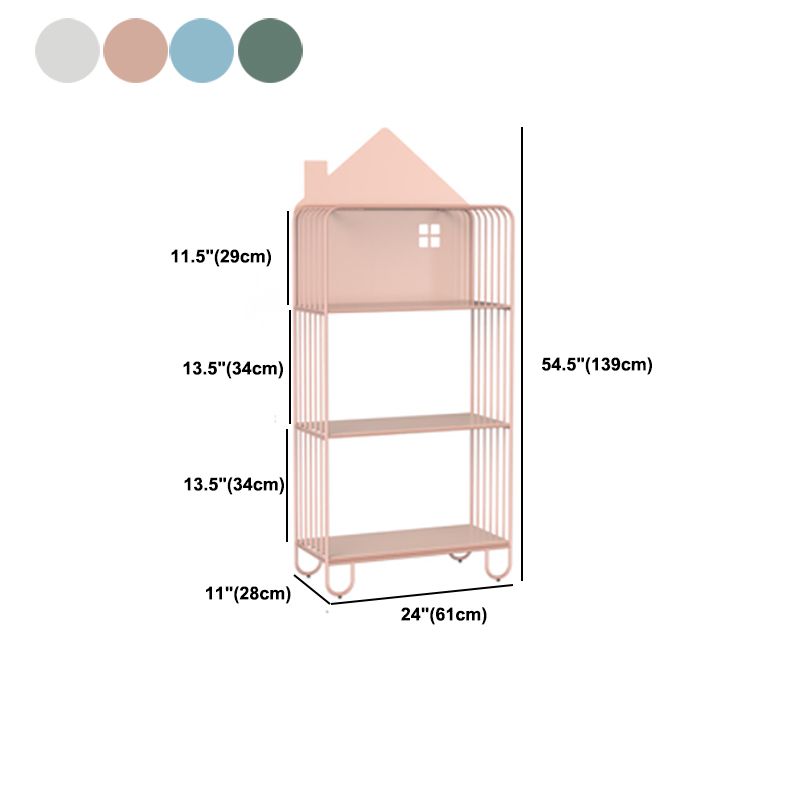 Open Back Bookshelf Scandinavian Etagere Bookcase with Shelves