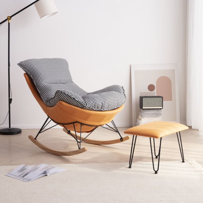 Modern Rocker Chair Upholstered with Light Legs Glider for Living Room