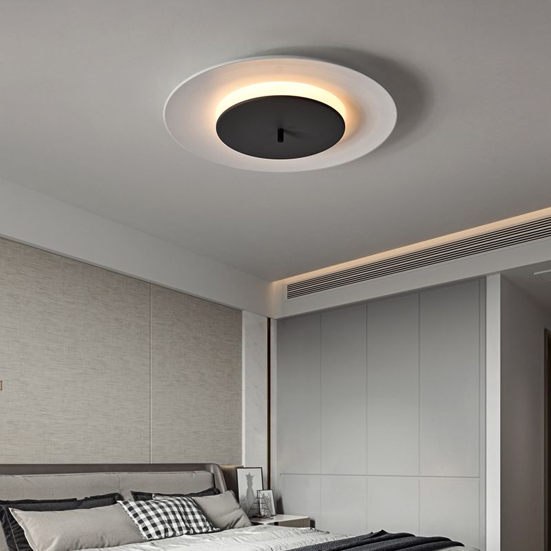 Luminaire de montage de plafond en cercle en métal, lustre de montage de plafond à LED de Style nordique