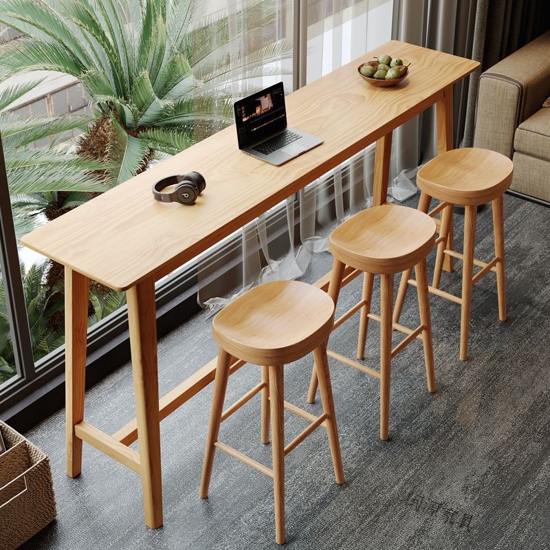 Modern Style Wood Bar Counter Table Rectangle Bar Counter Table for Home