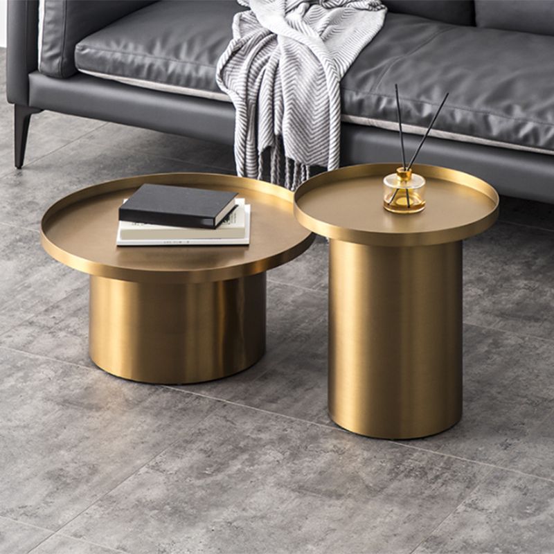 Mid-Century Modern Steel Coffee Table Pedestal Tray Top Cocktail Table