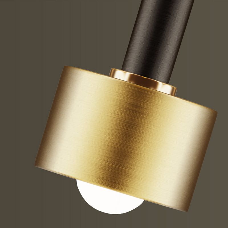 Contemporary Pendant Light Kit Gold Shaded Hanging Ceiling Light with Metal Shade