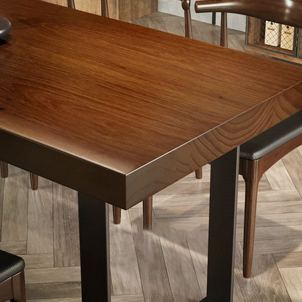 Modern Dining Set 1/5/7 Pieces Rectangle Pine Wood Dining Table for Canteen