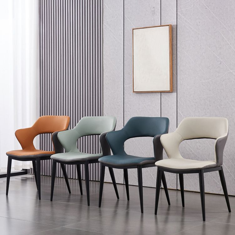 Zeitgenössischer Esstuhl gepolsterte offene Essnamenstuhl für Zuhause