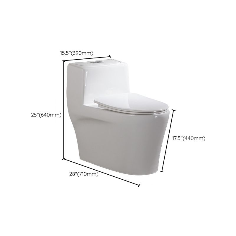 Traditional Seat Included One Piece Toilet Floor Mounted Toilet Bowl for Washroom