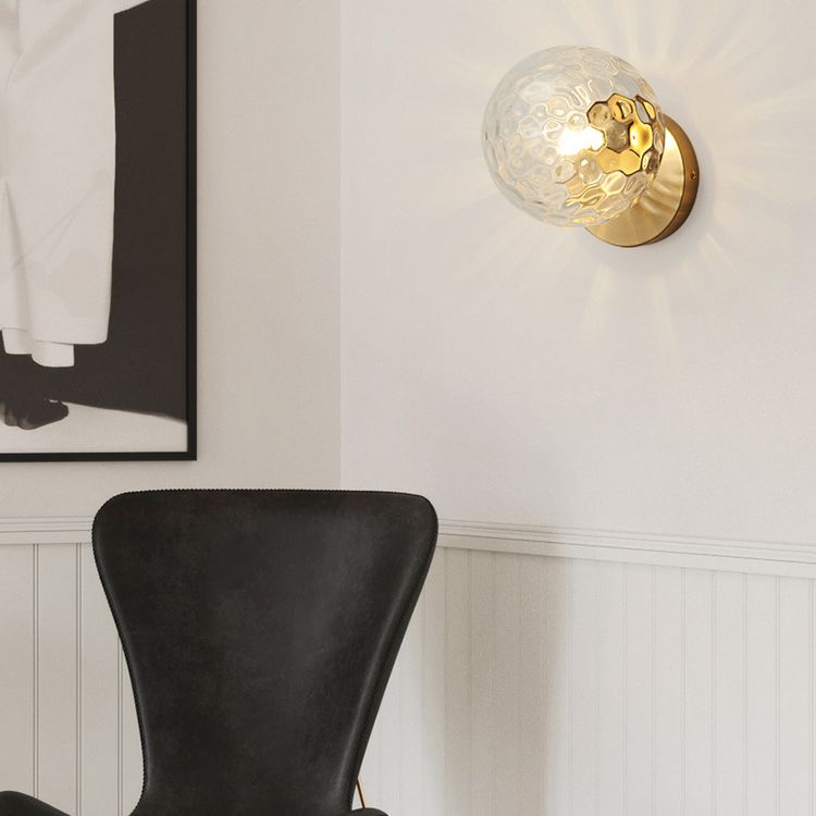 Moderne eenvoud glazen kogelwandlicht woonkamer wandlamp