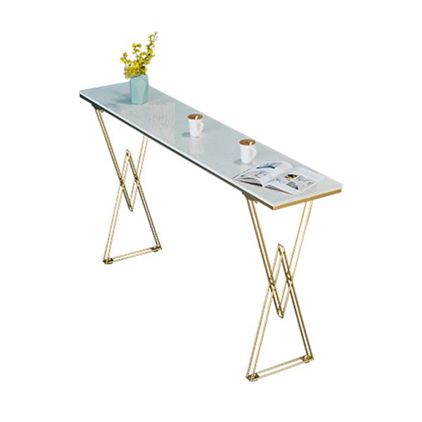 Traditional Luxury Solid Wood Table Gold and Metal Base Bar Table