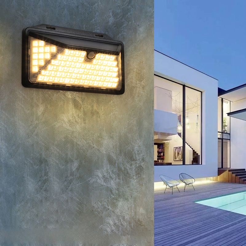 Moderno semplice rettangolo a parete rettangolo montato a parete lampada da parete in alluminio a 1 luce per giardino