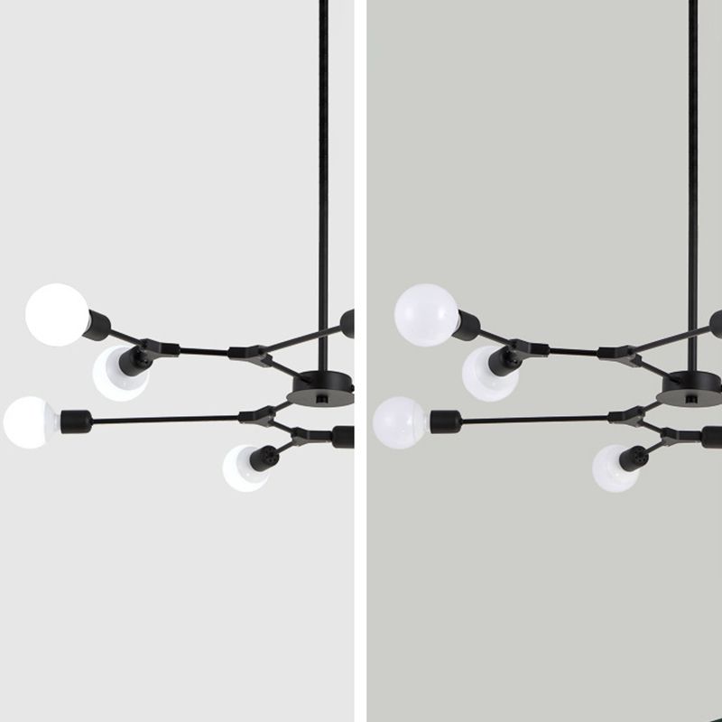 Modern Minimalist Style Branch Chandelier Lighting Fixtures Metal Chandelier for Living Room