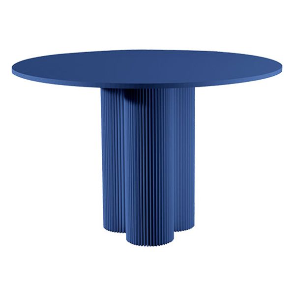 Modern Solid Wood Kitchen Dining Table Round Shape Standard Dining Table with 3 Legs Base