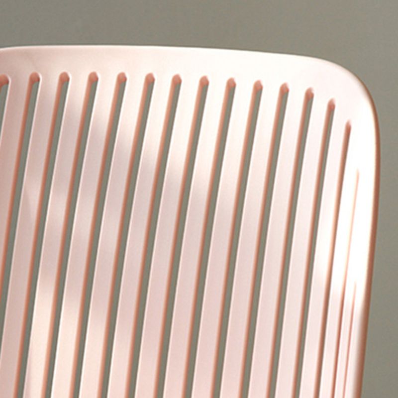 Nordic Style Armless Side Chairs Plastic Chairs with Plastic Legs for Home Use