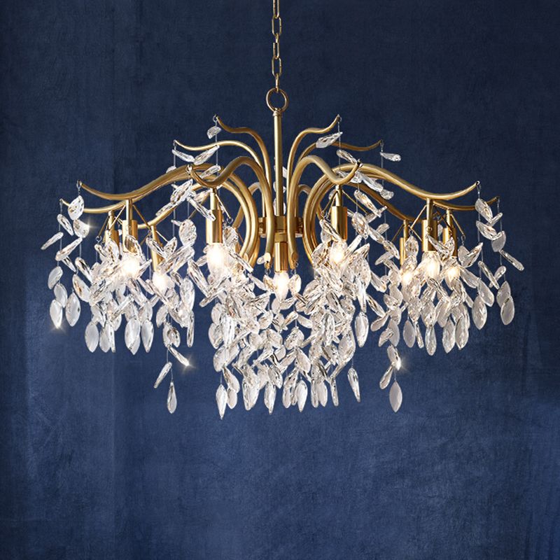 American Branch Chandelier Crystal Multi Light Hanging Light for Bedroom