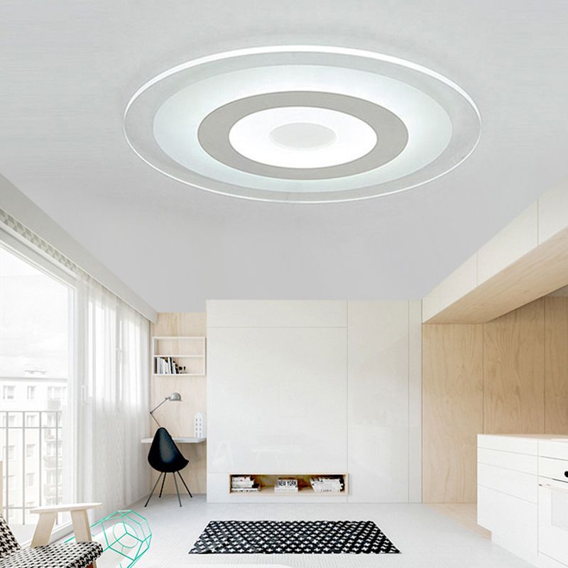 Circular Flush Mount Ceiling Lights Modern Acrylic Flushmount