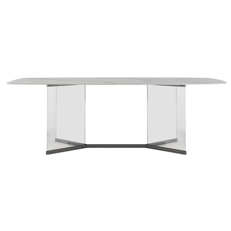 Modern 1/3/4/5/6 Pieces Dining Set Rectangle Sintered Stone Dining Table Set
