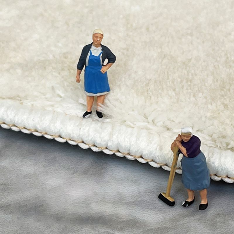 Nordic Area Carpet Polyester Contrast Panel Rug Sitting Room Non-Slip Backing Carpet