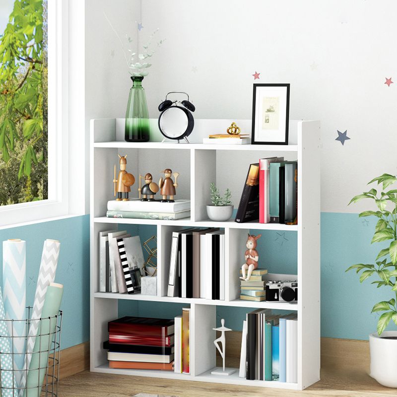 Open Wooden Bookcase Modern Home Living Room Lattice Bookshelf