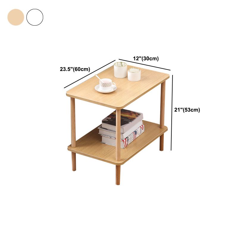 20.87" Tall Contemporary Style Side End Table Wooden 4 Legs Sofa Side Accent Table