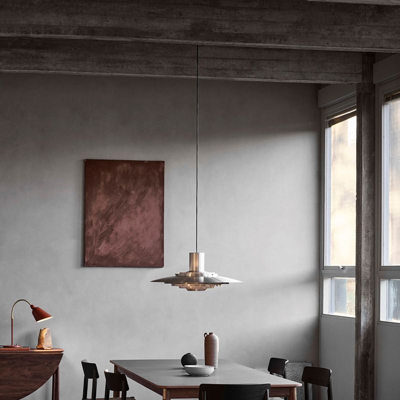 Postmodern Metal Tiers Design Single Bulb Pendant Light for Bedroom Dining Room