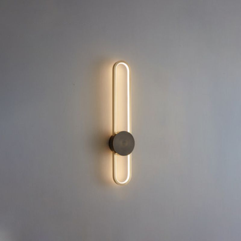 Oval Wall Lamp Aluminum Simple Design Simple Style LED Light Wall Sconce