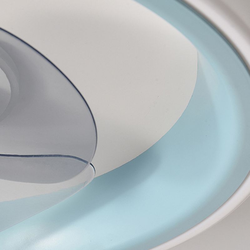 Polish Finish Fan with Light Modernism 3-Blade LED Ceiling Fan for Foyer