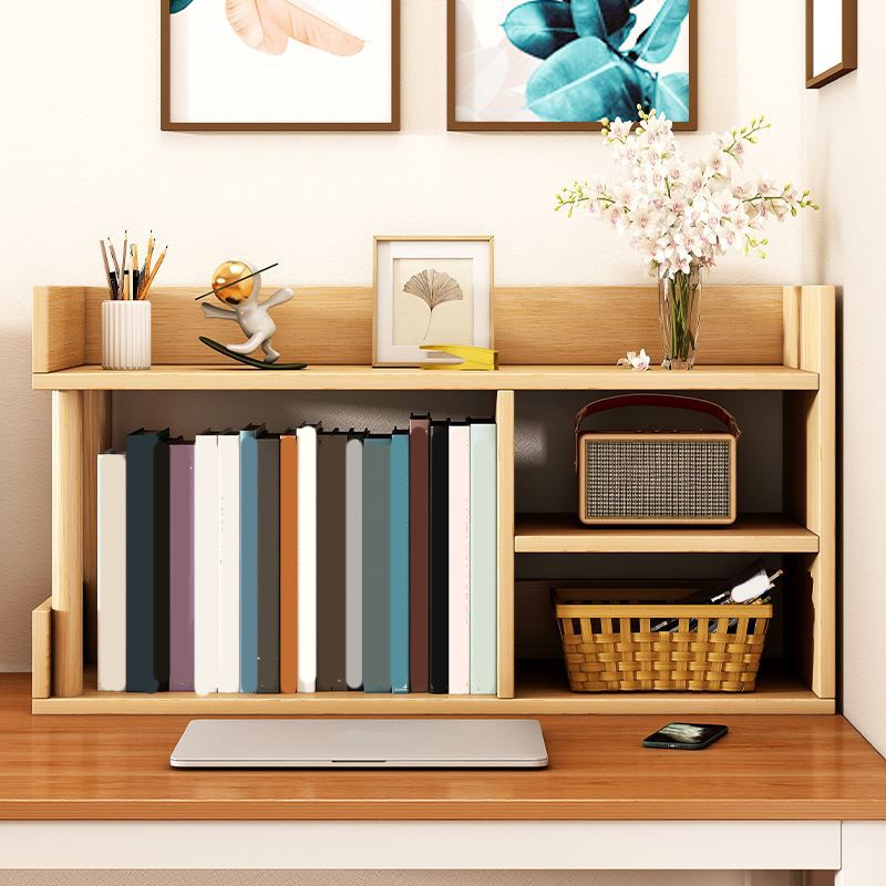 Modern Wooden Bookcase Open Storage Bookshelf with and Shelves