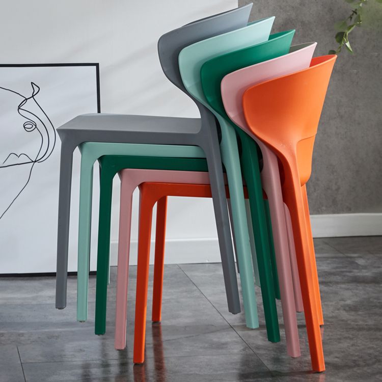 Scandinavian Plastic Side Chair Wingback Dining Kitchen Room Chair