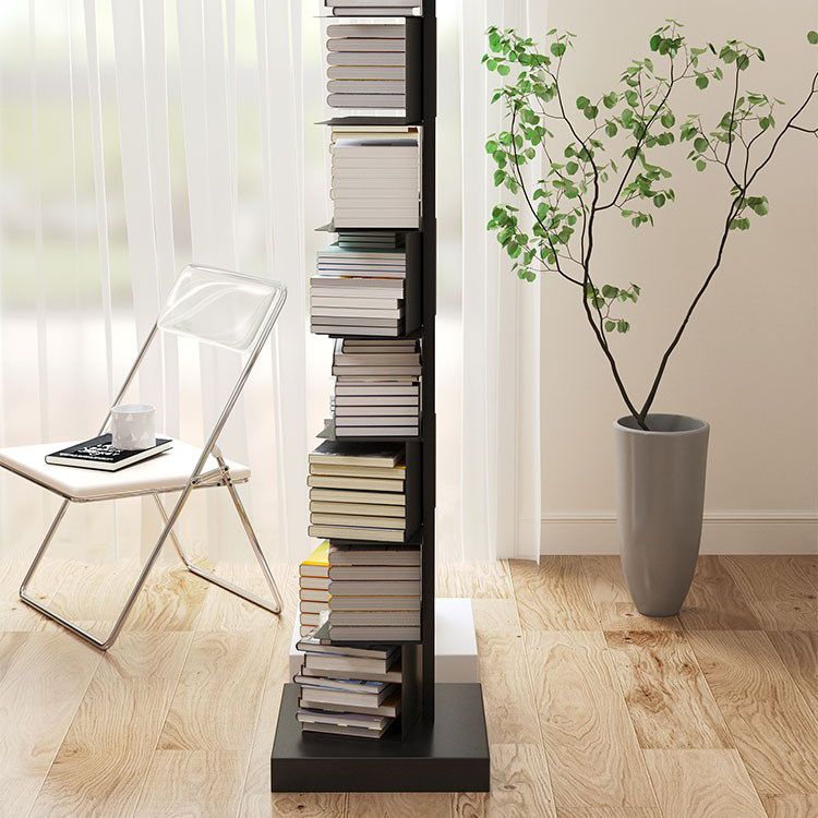 Invisible Bookshelf Open Back Contemporary Style Bookcase for Home and Office