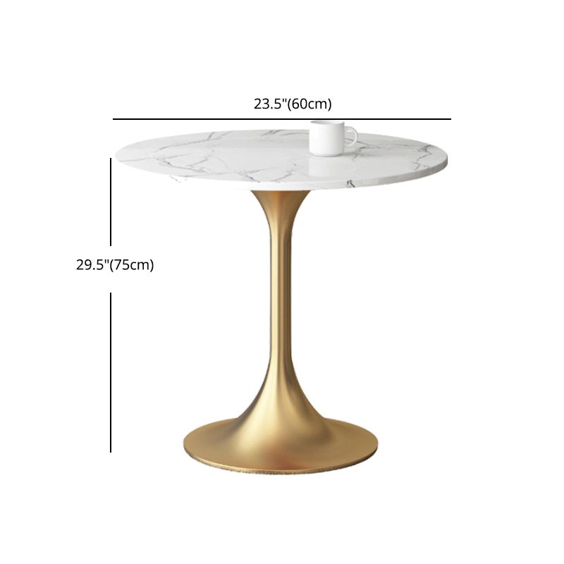 1/3/4/5 Pcs Metal Scandinavian Dining Room Set with Round Table Dinette Set