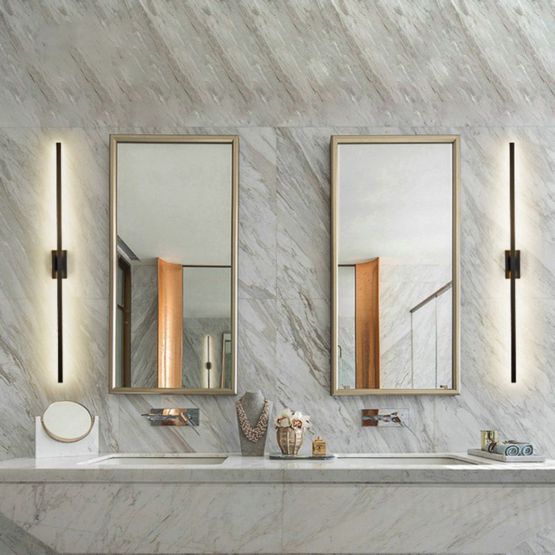 Fixes d'éclairage de vanité linéaire de style minimaliste postmoderne Applique de vanité en aluminium