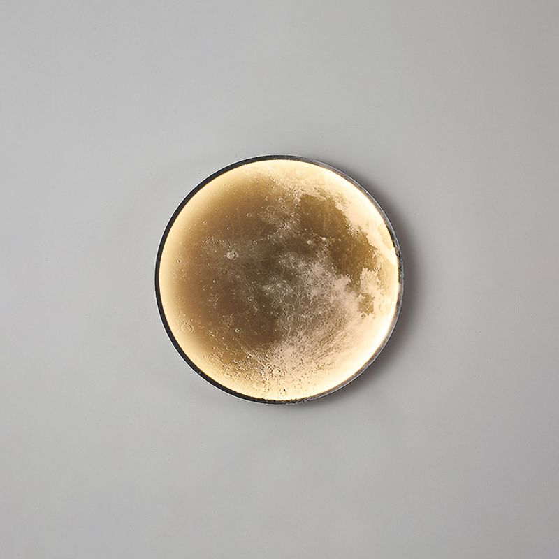 Lampada montata a parete rotonda moderna 1 Pronzo della parete a monte leggera con tonalità acrilica