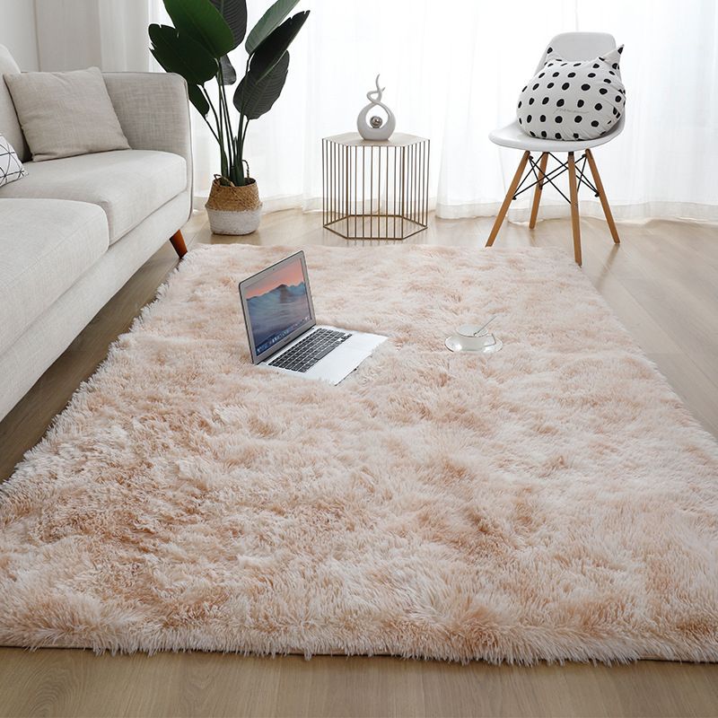 Creative Tie Dye Shag Area Rug Polyester Indoor Carpet Non-Slip Backing Rug for Home Decoration