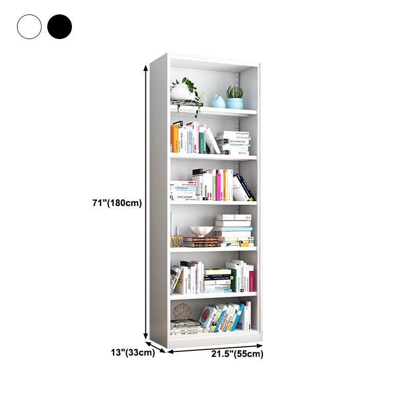Metal Closed Back Bookshelf Modern Standard Storage Bookcase