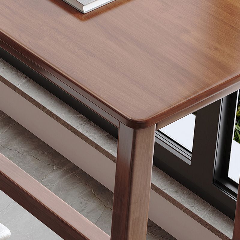 Indoor Contemporary Bar Dining Table Rectangle Trestle Wood Bar Table