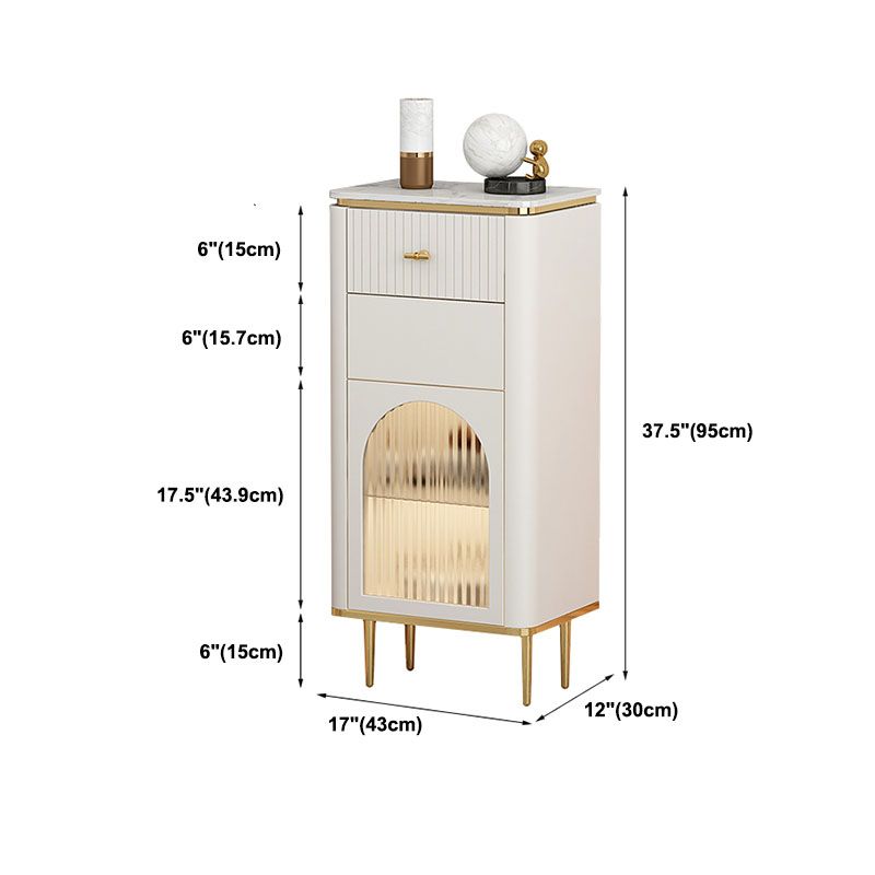 Contemporary Storage Chest Dresser Stone Top Storage Chest 11.81-inch W