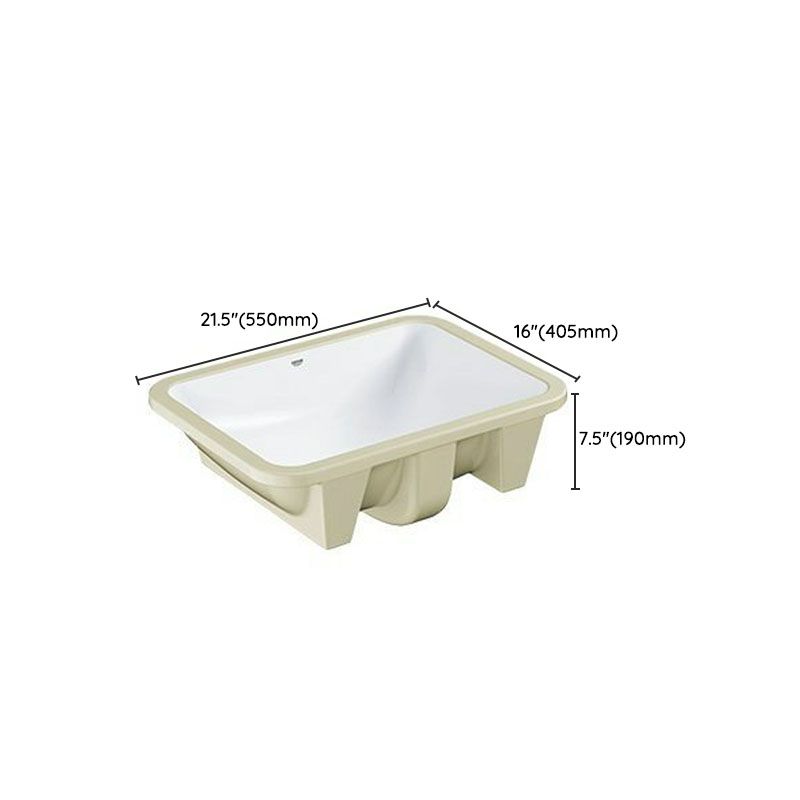 Classic Bathroom Sink Overflow Pop-Up Drain Trough Sink (Not Including Faucet)