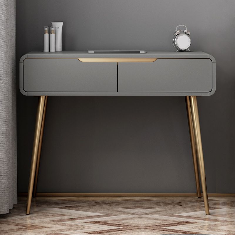 31.5" Height White/ Grey Wood Top Make-up Vanity with Drawer for Bedroom