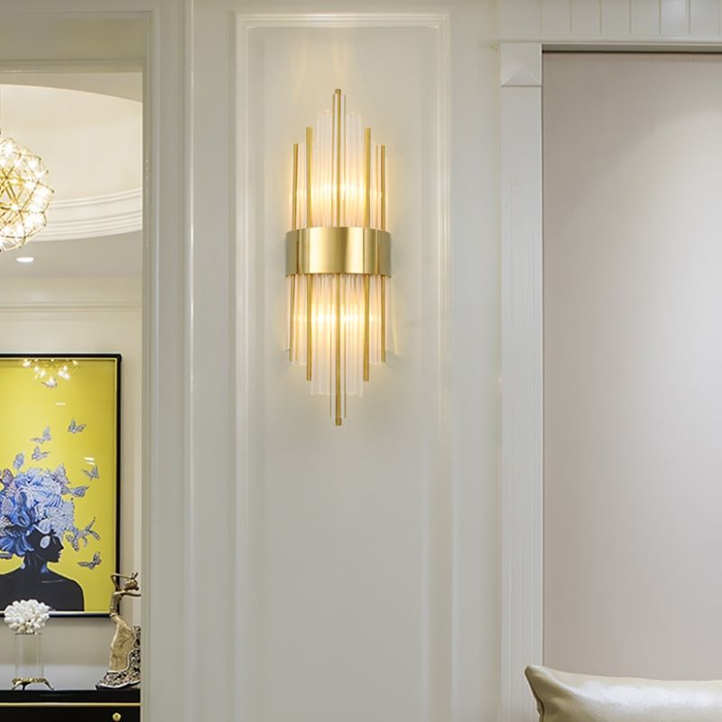 Kristal gearceerde muur sconce verlichting hedendaagse stijl muur gemonteerd verlichtingsarmatuur