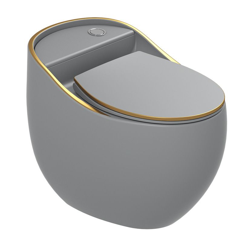 Modern Siphon Jet Toilet Bowl Round Flush Toilet with Seat for Bathroom