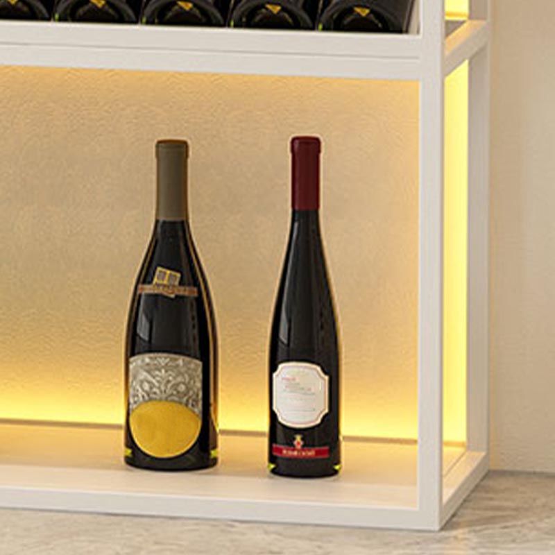 Modern Wine Shelf Freestanding Metal Wine Holder Rack with Shelf