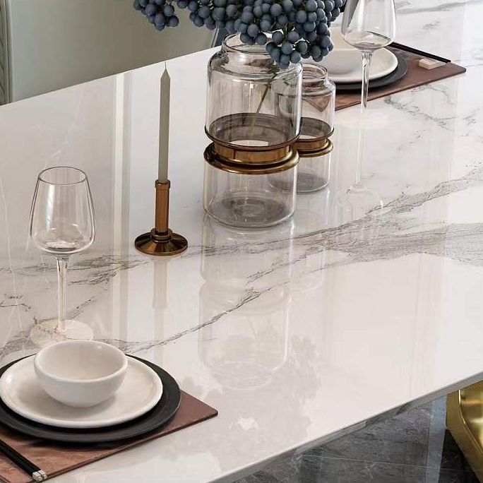 Contemporary Sintered Stone Dining Table Set 1/4/5/6/7 Pieces Dining Set for Home