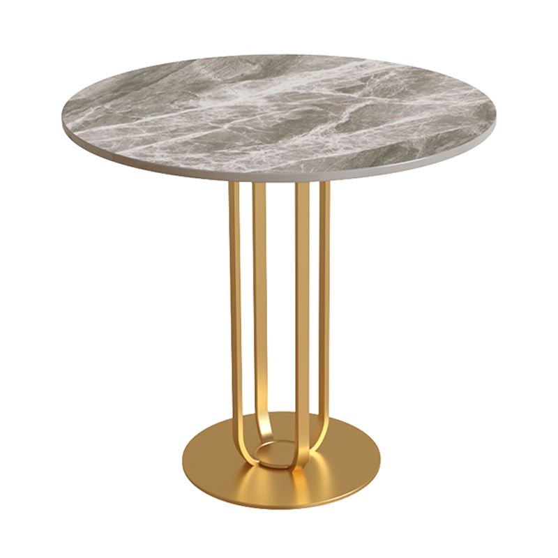 Minimalist Round Corner Table Modern Slate Pedestal Sofa Side Table