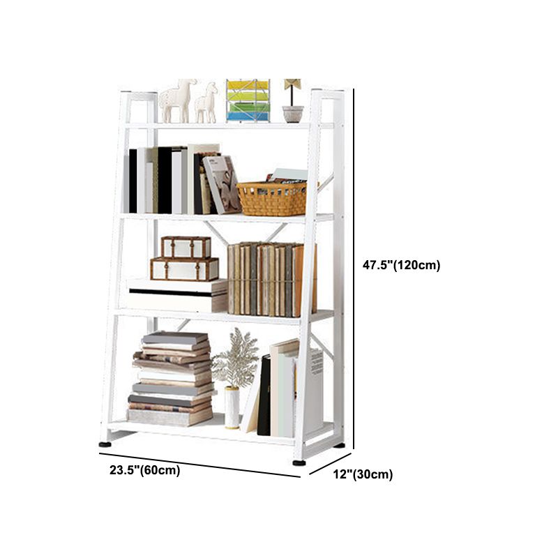 11.8" Wide Ladder Book Shelf Contemporary Style Home Metal Bookshelf