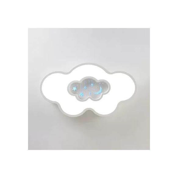Plafonnier étoilé moderne avec nuage en métal acrylique, plafonnier blanc pour salle d'étude