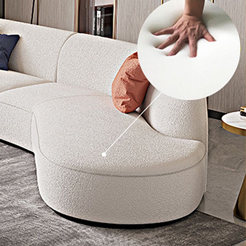 Contemporary Fabric/Faux Leather Seating Tight Back Sofa for Living Room