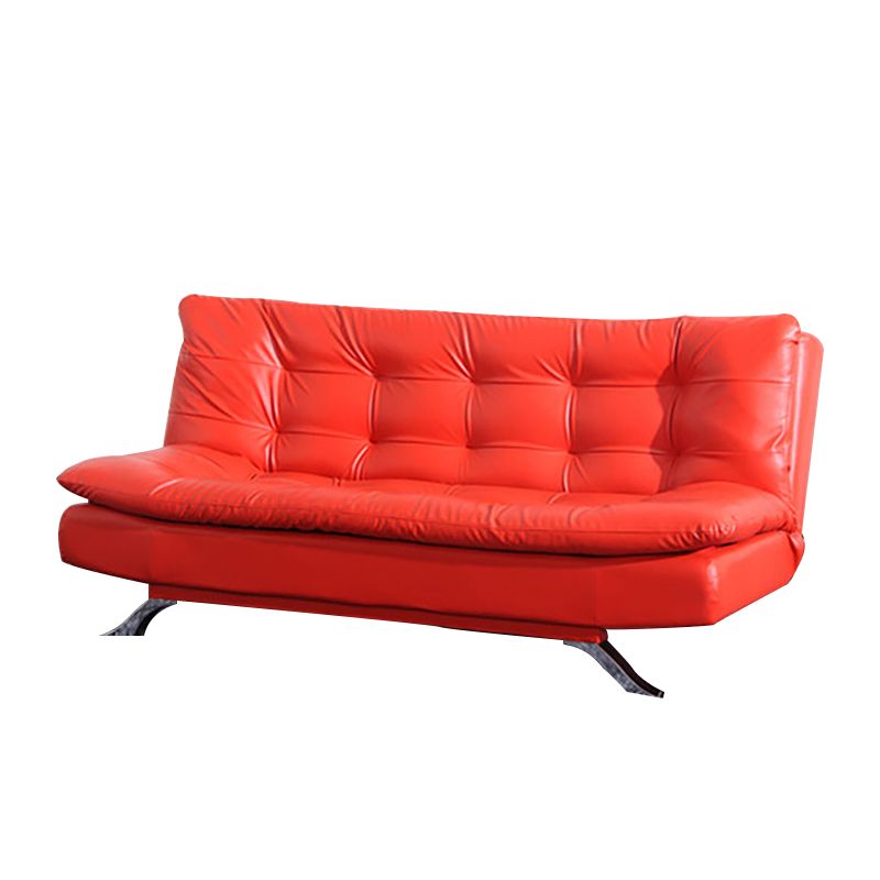 Armless Sofa Chaise Square Seating Settee for Living Room Bonus Room
